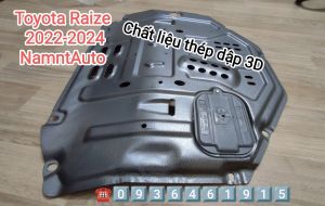 Chắn bùn gầm động cơ cho Toyota Raize 2022-2025. Chất liệu Nhựa ABS nguyên sinh không pha nhựa tái chế dày 5mm Chất liệu Thép sơn mạ tĩnh điện dày 1 4 mm dập 3D. Chịu lực chịu nhiệt chịu va chạm.