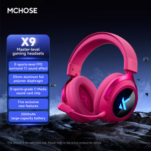 MCHOSE | MCHOSE X9 Wireless Bluetooth Headphones 7.1 Surround Sound Noise Canceling Mic Low 15ms Latency FPS Gaming E-sports Earphones