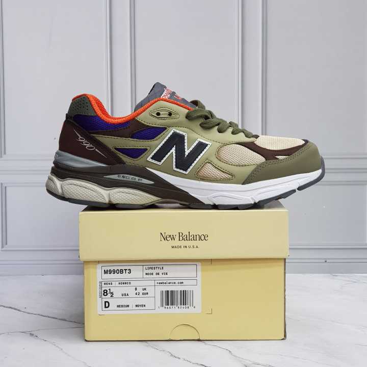 Sepatu Pria New Balance 990 BT3 DL Warna Mode Size 40