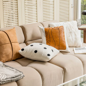 Bọc Gối Sofa và Hỗ Trợ Đốt Sống Nordic INS Style Chất Liệu Giả Lông