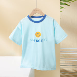 Yobeyi Kids Cotton T-Shirt Short Sleeve Summer Clothes Breathable Pure Cotton Childrens Clothing for Boys Girls Babies