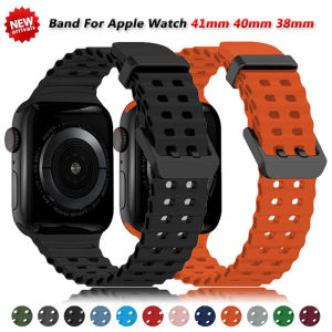 Ocean Silicone Band for Apple Watch Strap Series 10-46mm 44mm 45mm 42mm Sport Bracelet Iwatch Series 8 7 6 5 4 SE 9 Ultra 2 49mm