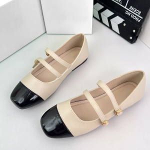 Large Size Womens Flat Mary Jane Shoes Korean Style Casual Fashion Low Heel Daily Wear Leather Comfortable Walking Shoes