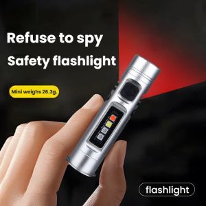 Multi Functional Mini Flashlight Keycap Clip Lamp Portable Work Light Rechargeable Emergency Lighting Outdoor Camping