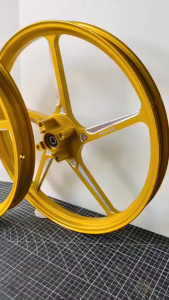 ล้อแม็ก เวฟ110i งานCNC Honda Wave 110i/125i วาฬ หน้าดิส 4รู-หลังดั้ม อัดลูกปืน+บูธกลางล้อ *ขายเป็นคู่*(1.40x17)