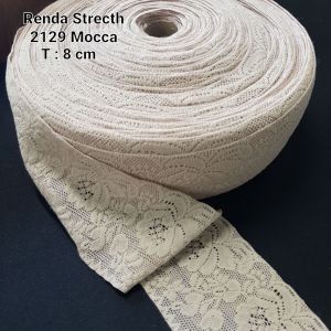 Renda STRECTH / Renda Kain/ Renda 2129 bahan Poliester Strecth T: 8 cm
