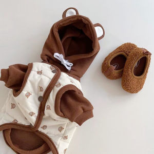Warm Cotton Jacket for Dogs And Cats Teddy Bear Winter Clothes Pet Apparel Yorkie Pomeranian Bichon Casual Style Pet Clothes