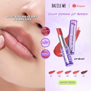 DAZZLE ME Color Chrome Lip Glaze - Matte - Longlasting - Tranferproof - Ken Herbal