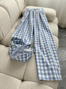 Quần Ống Đứng Kẻ Caro Cleanfit Cho Nam Mùa Hè Mỏng Cạp Cao Thon Gọn Phong Cách Lười Biếng Quần Dài Thường Ngày