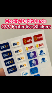Vinyl CVV Cover Stickers – Waterproof Laminated Security Labels for Debit & Credit Card Protection
