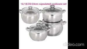 16/18/20/24cm stainless steel capsulated cookware set