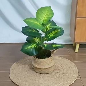 58-85cm Artificial Pothos Plants Tree with Black Pot Fake Plant for Home Living Room Office Entrance Door Outdoor Balcony Decor