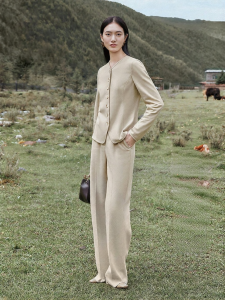 Winter French Simple Wool Cashmere Blend Coat