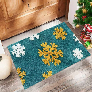 VIKAMA Ông Già Noel Giáng Sinh Thảm Chùi Chân Chống Trượt Thấm Hút Có Thể Giặt Được Cho Lối Vào Hiên Nhà Trong Nhà Xmas Ngày Lễ Trang Trí Nhà Hoạt Hình Polyester