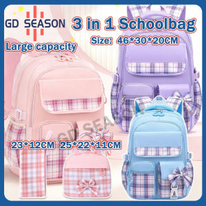 2026 3 in 1 Cute School Bag for Kids Girl Boys Waterproof Large Capacity Backpack For Kids Grade 3-6
