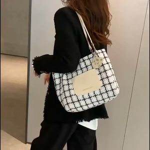 🔥 กระเป๋าสะพายเครื่องคอมพิวเตอร์ ของผู้หญิง สไตล์เกาหลี ชุด 3 สี สำหรับการแต่งกาย ลายสก๊อต