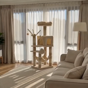 Cat Condo Integrated Cat Tree Space Capsule Cat Tower Jumping Platform Cat Scratcher Post Four Season Universal Cat Tree House