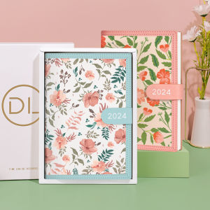 2025 Year Agenda Planner Organizer A5 monthly Weekly Plan Office Diary Flower cover Notebook Schedule Notepad Student Journal