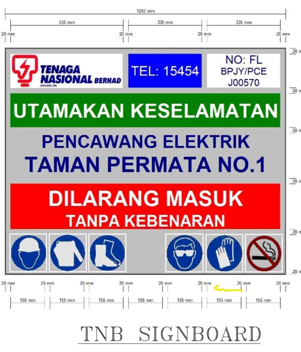 TNB PPE SIGNBOARD | Lazada