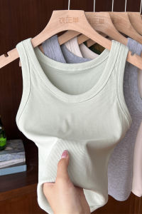 เสื้อกั๊กแขนกุดคอเหลี่ยมทรงสลิมฟิตสำหรับผู้หญิง ทรงทำงาน เสื้อชั้นในฤดูร้อน เสื้อคลุมกันหนาวแบบสวมไหล่สำหรับผู้หญิง โพลีเอสเตอร์ 100%