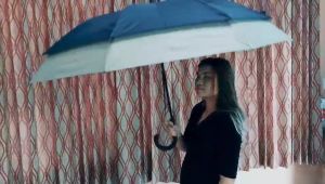 p8214-ร่มไม้เท้า ร่มขนาดใหญ่ 50นิ้ว(สีน้ำเงิน)