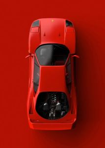 Ferrari F40 1987 Poster Luxury Cars Posters and Prints Canvas Painting Wall Art Picture Modern Office Living Room Home Decor
