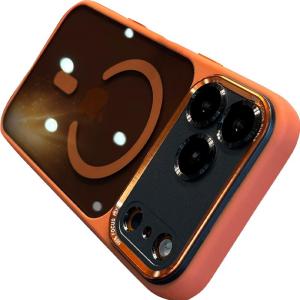 DAIMANG | Anti-Shock Simple Unique Magnetic iPhone Case Orange/Black