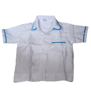 boy clothing uniforms polo jacket/ color aqua blue piping on pocket/ sleeve and colar/ Katrina fabric/ send your actual shoulder measurements for clarification/Katrina fabric/