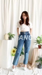 BEST SELLER - Fashion Wanita Boyfriend Jeans - Celana BF Snow Jeans - BF Wanita Panjang - Celana BF Full Karet