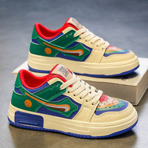 Boys Spring Autumn New Style Color Block Sports Shoes Anti-Slip Soft Bottom Large Childrens Footwear Breathable Casual Shoes