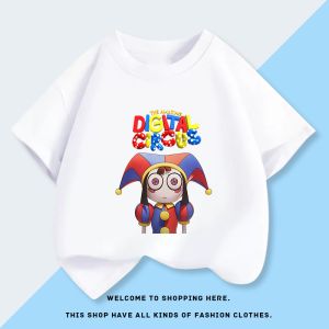 Bandai | Magical Number Circus Pomni Childrens Clothing - Girls Short-Sleeved T-Shirt - Childrens Family Clothing Top - Base Shirt
