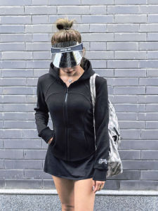 Slim Fit Hoodie Jacket Womens Autumn Thin Design Sense Open Cardigan Sporty Slimming Top Zipper Printing Casual Wear