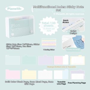 Planwith | Index Stickers Multi-functional Middle School Student Note Pad