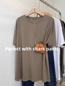 Green Lightweight Midi Short-sleeved Slimming Plus Size Shirt
