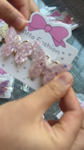 1 Pair Sweet Glitter Shining Butterfly Hair Clips Girls Fairy Hairpins Children Xmas Gifts