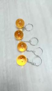 Bandai | Dragon Ball Keychain 1-7 Dragon Ball Orange Small Pendant Wukong Creative Crystal Pendant Dragon Ball Figures Gift Small Gift