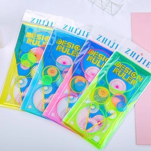 Versatile Magic Ruler Set Template for Drawing Scrapbooking Student Children Stationery Gift Multifunctional Flower Ruler