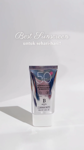 BPOM Premiere Beaute White Glow Brightening Sinar UV Shield Aqua Sunscreen SPF 50 PA+ 40ml x 2pcs