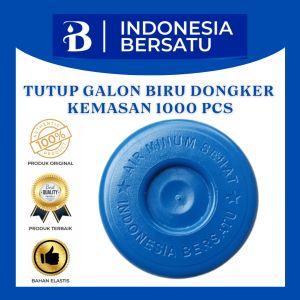 Tutup Galon Isi Ulang 1000 pcs Warna Biru Dongker IB Murah Bahan Elastis Anti Tumpah Anti Pecah