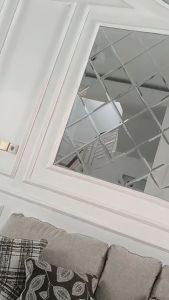 Paket Isi 5 Pcs Cermin Bevel 20x20 tebal cermin 3 mili bevel 1 cm cermin moulding