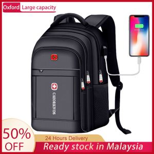Large Capacity Backpacks Men Business Bag Fashion Bag Pack Travel Laptop Bag School Bags For Boys Men Bag Beg Lelaki With USB Charging Port