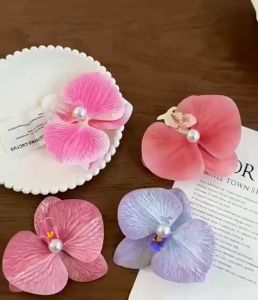 Kẹp tóc hoa Phong Lan hồ điệp nhiều màu sắc ngọt ngào dành cho nữ