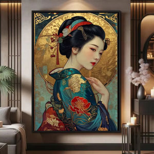 Japan Woman Kimono Geisha Portrait 500/1000/1200/2000 PCS Jigsaw Puzzles Family Activity Games for Gameroom Bedroom Frameless