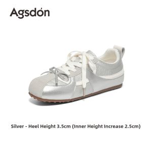 Agsdon | Silver Breathable Womens Ballet Training Shoe