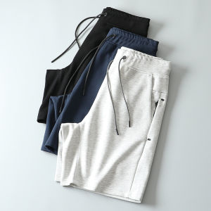 Nordic Comfortable Space Cotton Mens Loose Fit Casual Shorts Five-Point Pants Summer Elastic Waist Sports Leisure Trousers