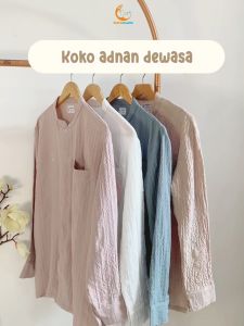 Halomam - Koko Adnan Dewasa (Atasan Baju Koko Pria Dewasa Koko Lebaran Ayah Koko Ied)