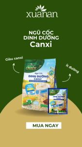 Combo 2 túi: Ngũ Cốc Dinh Dưỡng Canxi 400G + Ngũ Cốc Yến Mạch 400G [ít đường]