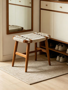 MU FENG ZHI NAN | Retro Entryway Shoe Bench