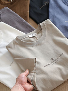High Quality Mens Fashionable Summer T-Shirt round Neck Short Sleeve Sporty Casual Printed Letter Loose Fit Urban Style
