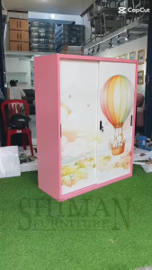 Lemari Pakaian 2 Pintu Motif Anak Olymsteel